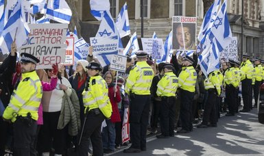 Israeli premier meets UK’s Sunak in London amid protests