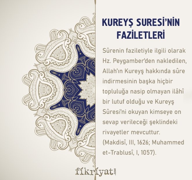 KUREYŞ SURESİ FAZİLETİ
