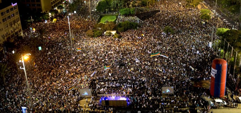 TENS OF THOUSANDS HOLD MASS RALLY TO PROTEST JEWISH NATION LAW