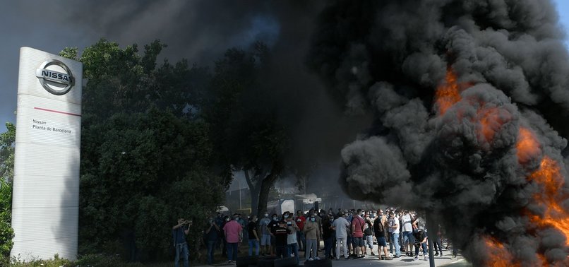 NISSAN TO CLOSE PLANT IN BARCELONA, PROTESTS BREAK OUT