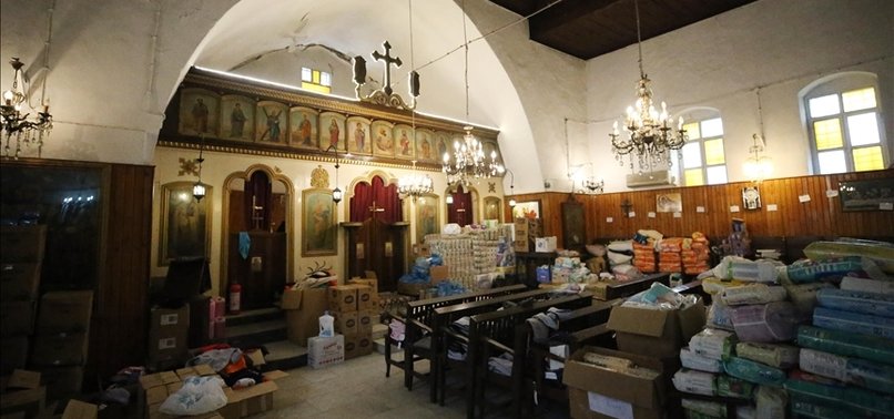 CHURCH IN TÜRKIYES EARTHQUAKE ZONE SERVES AS STORAGE FACILITY FOR VICTIMS