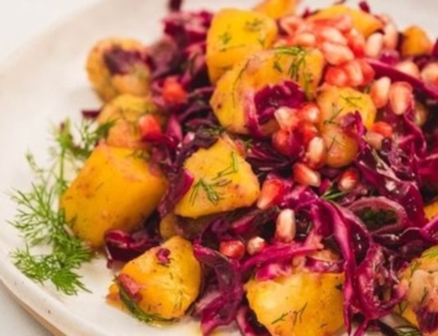 Mor Lahanalı Patates Salatası