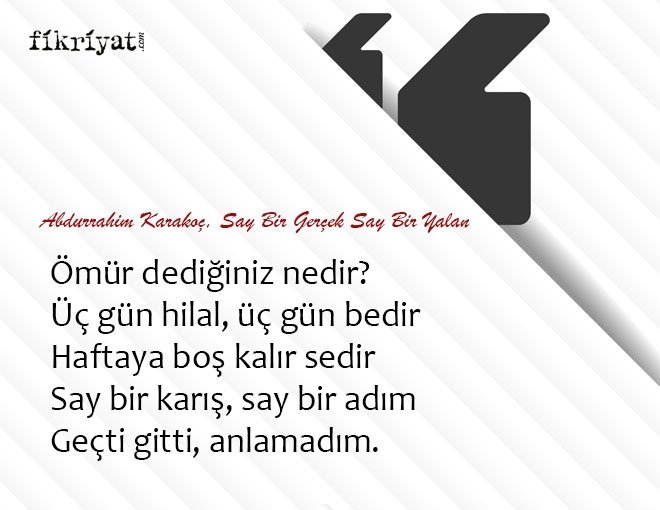 SAY BİR GERÇEK SAY BİR YALAN