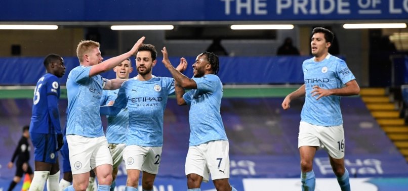 FIRST-HALF GOALS GIVE MANCHESTER CITY WIN OVER CHELSEA