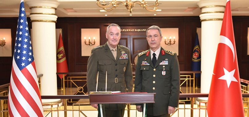 TURKISH CHIEF OF STAFF AKAR, US COUNTERPART DUNFORD DISCUSS SYRIA IN PHONE CALL