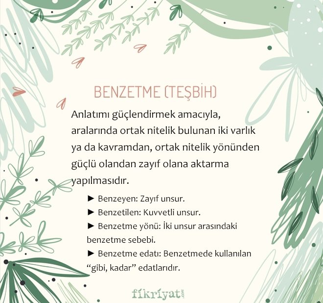 BENZETME TEŞBİH