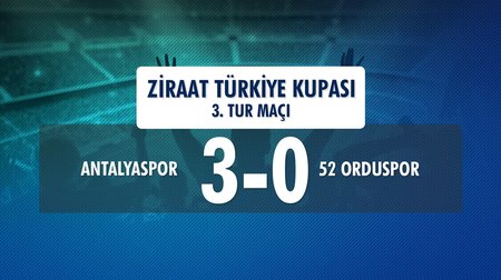 Antalyaspor 3 - 0 52 Orduspor (Ziraat Türkiye Kupası 3. Tur Maçı) 
