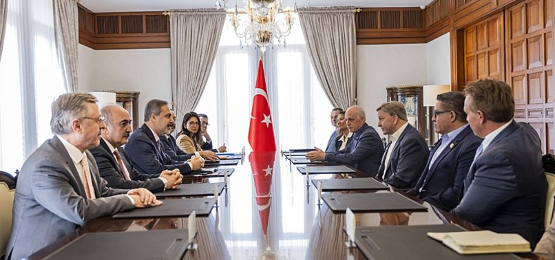 TURKISH FOREIGN MINISTER RECEIVES US ARMED SERVICES COMMITTEE DELEGATION