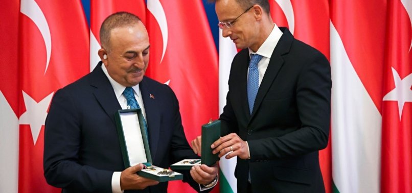 FORMER TURKISH FOREIGN MINISTER RECEIVES HUNGARYS ORDER OF MERIT