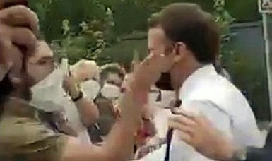 Emmanuel Macron slapped in face by a man during trip to southeast France