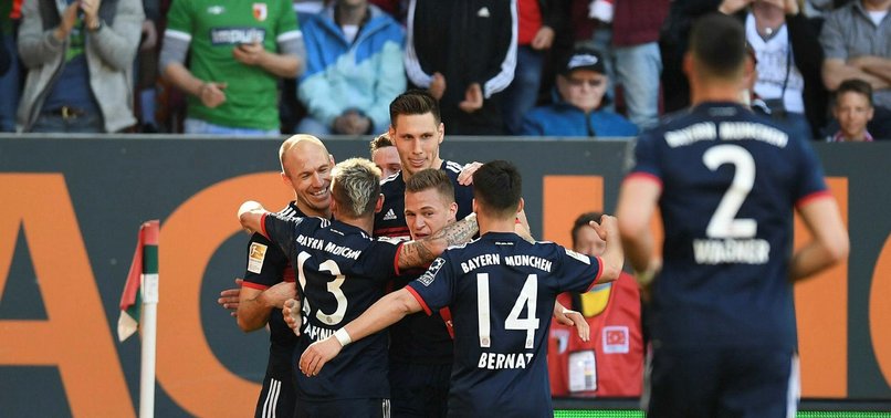 BAYERN WIN AT AUGSBURG TO CLINCH SIXTH BUNDESLIGA TITLE IN A ROW