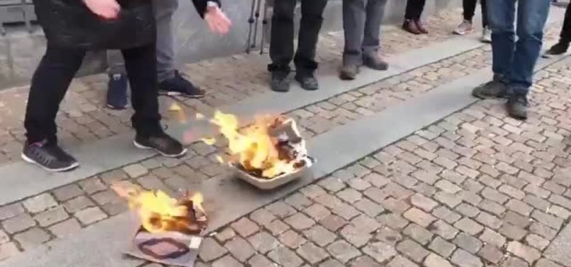 FAR-RIGHT EXTREMISTS BURN A COPY OF HOLY QURAN IN SWEDEN
