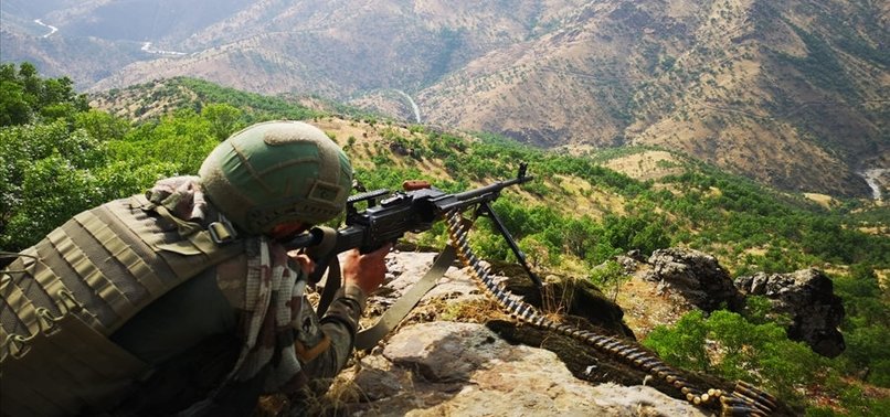 96 PKK TERRORISTS NEUTRALIZED IN OPERATION CLAW TO DATE, DEFENSE MINISTRY SAYS