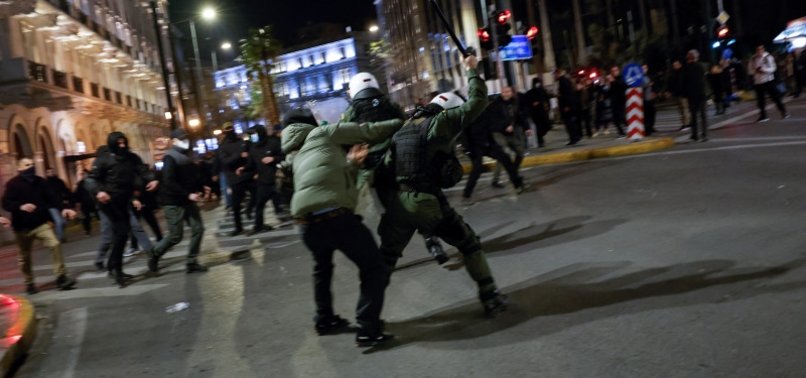 CLASHES BREAK OUT IN ATHENS AFTER TRAIN CRASH