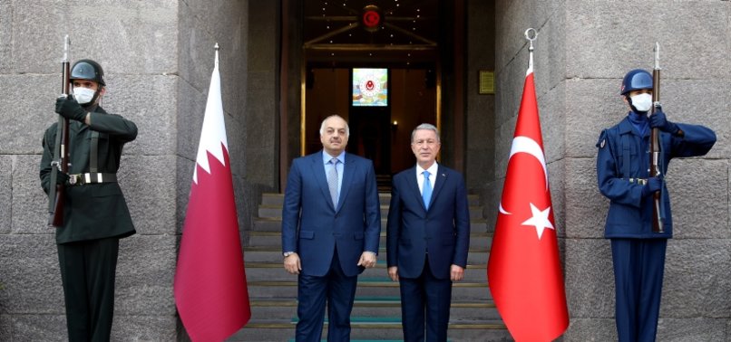TURKISH, QATARI DEFENSE MINISTERS MEET IN ANKARA
