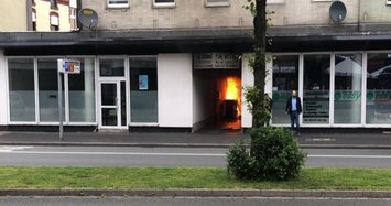 An unidentified arsonist sets fire to mosque in Germany's Hagen