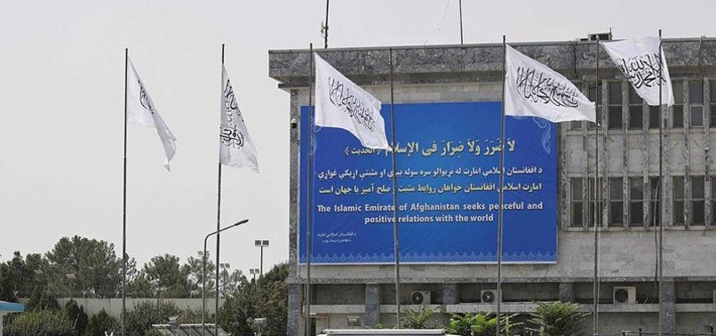 TALIBAN FLAG FLIES AT AFGHAN PRESIDENTIAL PALACE