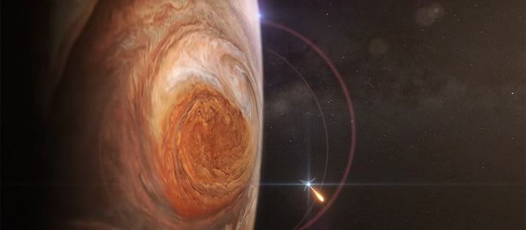 Juno uydusu Jüpiter’in ’Büyük Kırmızı Leke’sini fotoğrafladı