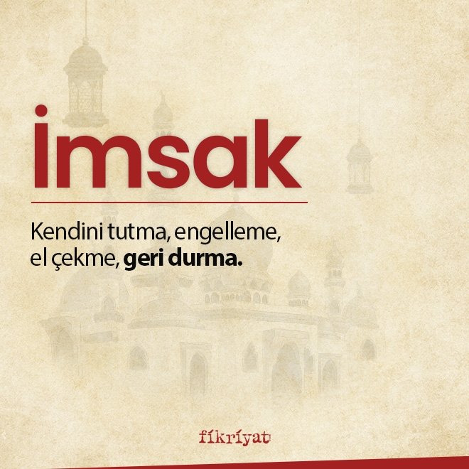 İMSAK NE DEMEK?