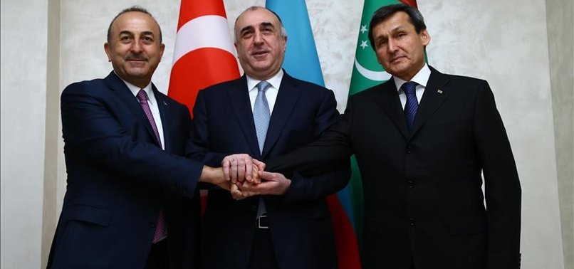 TURKEY, AZERBAIJAN, TURKMENISTAN SEEK TO BOLSTER TIES