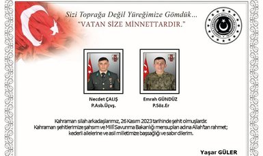 3 Turkish soldiers killed in terror attack in northern Iraq