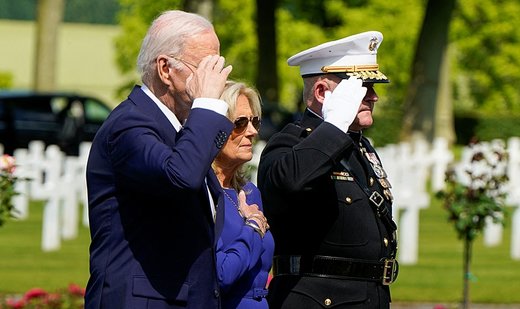 Biden visits American cemetery in France that Trump skipped