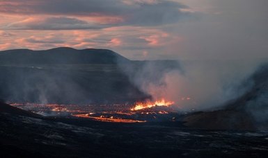 Iceland calm amid continuous lava flow after volcanic eruption