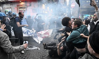 Police clash with anti-NATO protestors in Italy’s Naples