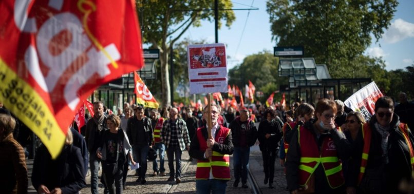 THOUSANDS HOLD STRIKES, PROTESTS AGAINST PENSION REFORM IN FRANCE