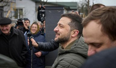 Zelensky hails Ukraine a year after repulsion of Russian troops