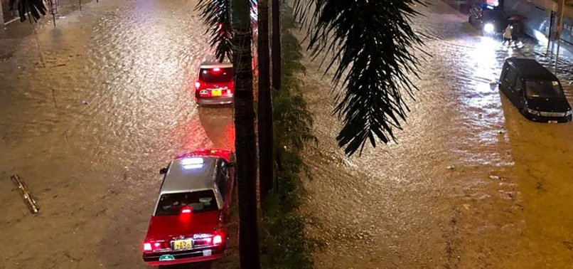 RECORD RAINFALL CAUSES FLOODING IN HONG KONG DAYS AFTER TYPHOON