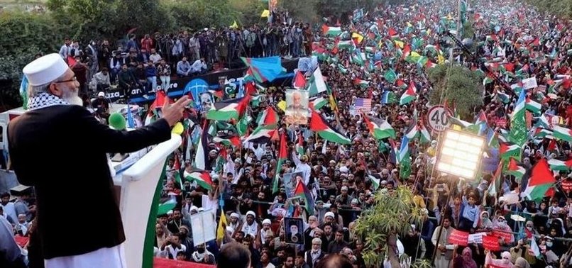 THOUSANDS AMASS IN PAKISTANS CAPITAL TO SHOW SOLIDARITY WITH PALESTINIANS