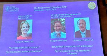 Arnold, Smith, Winter win 2018 Nobel Chemistry Prize