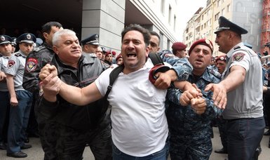 Armenian police clash with anti-government protesters in Yerevan
