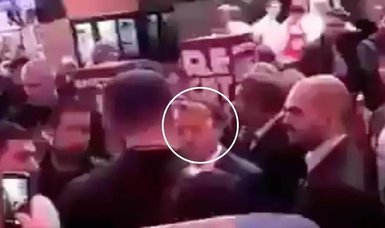 Emmanuel Macron egged by protester shouting 'Vive la revolution'