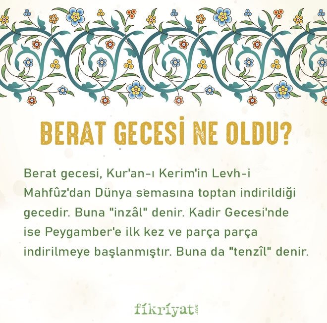 BERAT GECESİ NE OLDU?