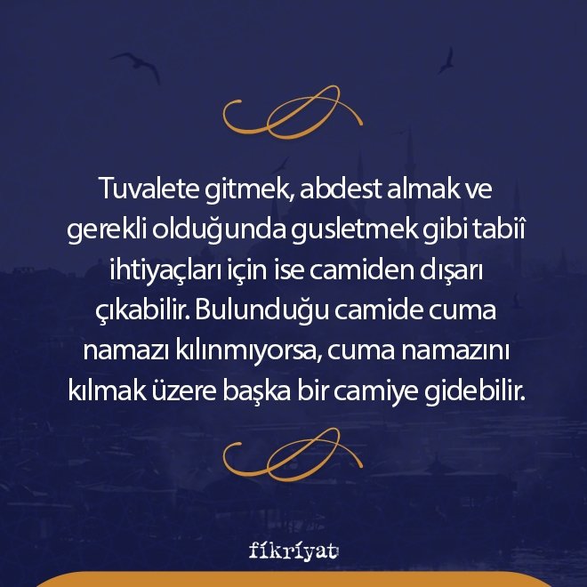 İTİKÂFTA DİKKAT EDİLMESİ GEREKENLER