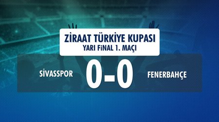 Sivasspor 0-0 Fenerbahçe (Ziraat Türkiye Kupası Yarı Final 1. Maçı)