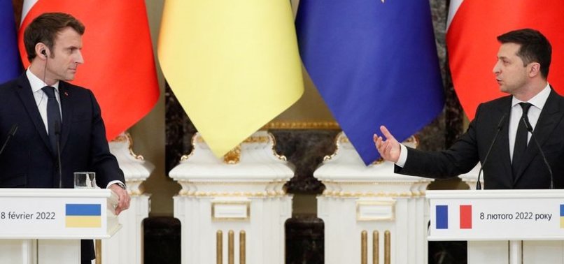 FRENCH PRESIDENT MACRON ALSO SPOKE TO UKRAINE PRESIDENT ON SUNDAY