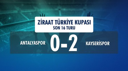 Antalyaspor 0 - 2 Kayserispor (Ziraat Türkiye Kupası Son 16 Turu)