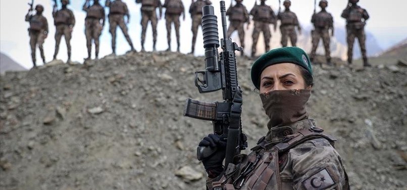 TURKEYS WOMEN POLICE OUT TO GET TERRORISTS