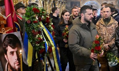 Zelenskiy leads tributes to revered Ukrainian fighter killed in Bakhmut