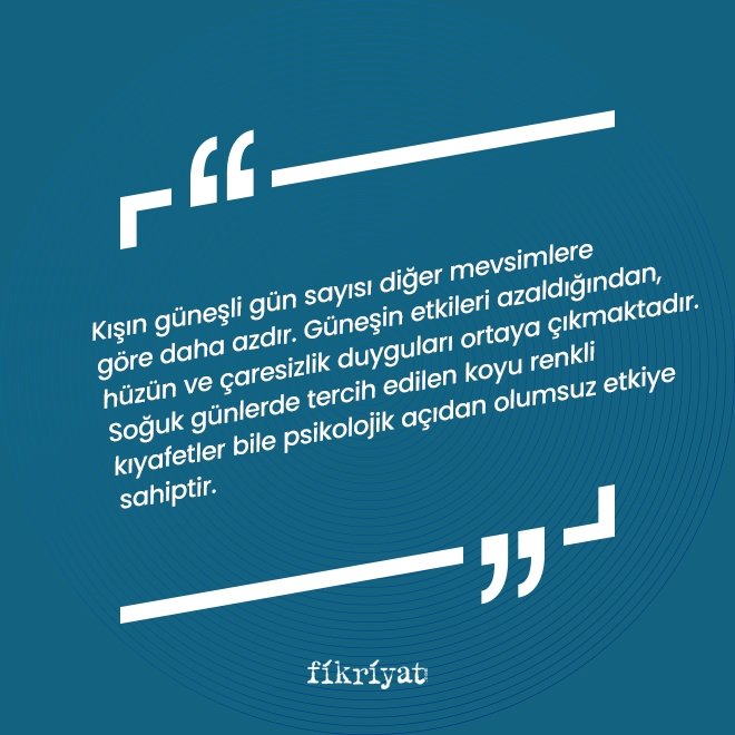 Kış depresyonu nedenleri