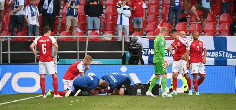 DENMARK GAME AT EURO 2020 SUSPENDED AFTER ERIKSEN COLLAPSES