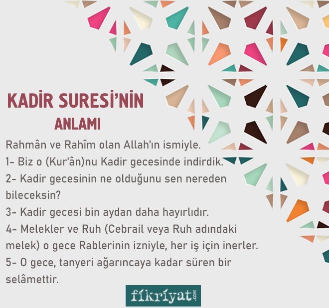 KADİR SURESİ’NİN ANLAMI