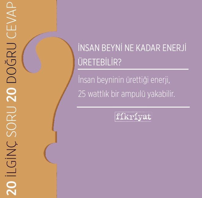 İnsan beyni ne kadar enerji üretebilir?
