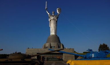 Ukraine gets rid of Soviet symbols on Motherland monument in Kyiv