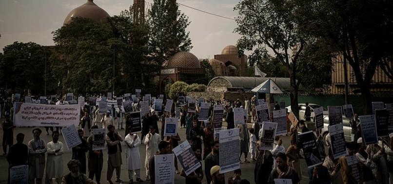 HUNDREDS PROTEST IN KABUL TO DEMAND RELEASE OF AFGHAN FOREIGN RESERVES