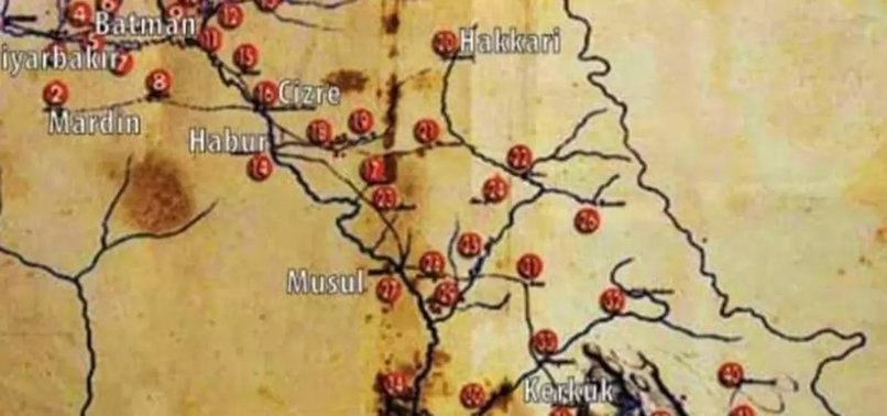 OIL MAP DRAWN BY SULTAN ABDULHAMID II 134 YEARS AGO TURNS OUT TO BE REAL