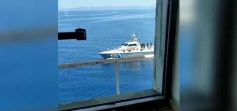 GREEK BOATS OPEN HARASSING FIRE ON CARGO SHIP IN INTERNATIONAL WATERS